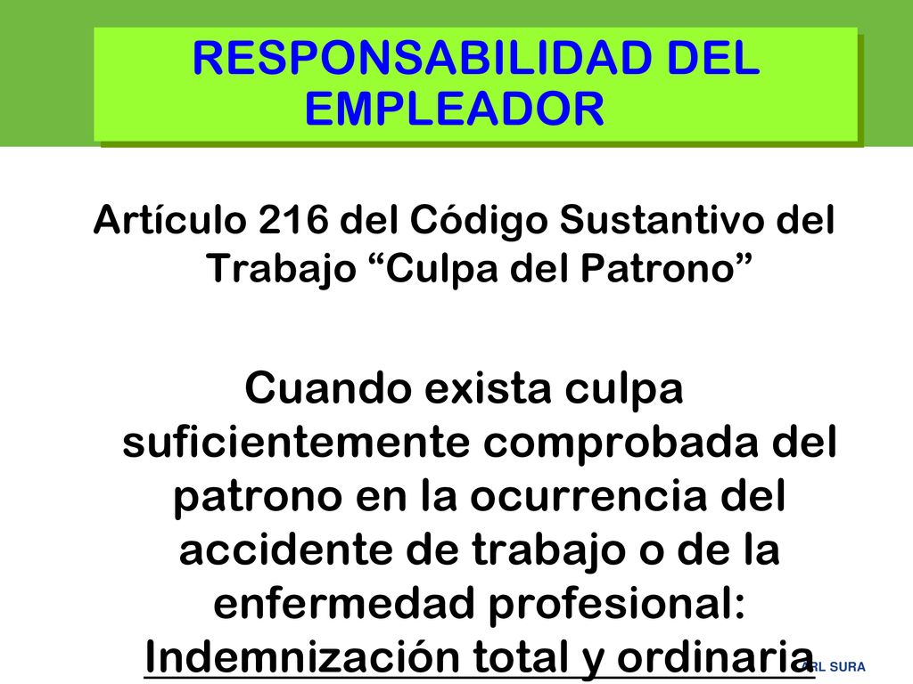 EMPLEADORES Y A R L Responsabilidad Y Competencia Frente Al Sistema